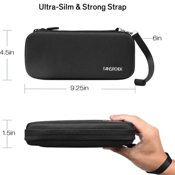 Fansrock Nintendo Switch Lite Travel Case with Tempered Glass Screen Protector - Picture 4 of 12